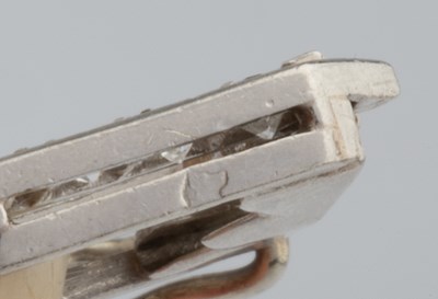 Lot 193 - A diamond panel bracelet, of Art Deco design,...