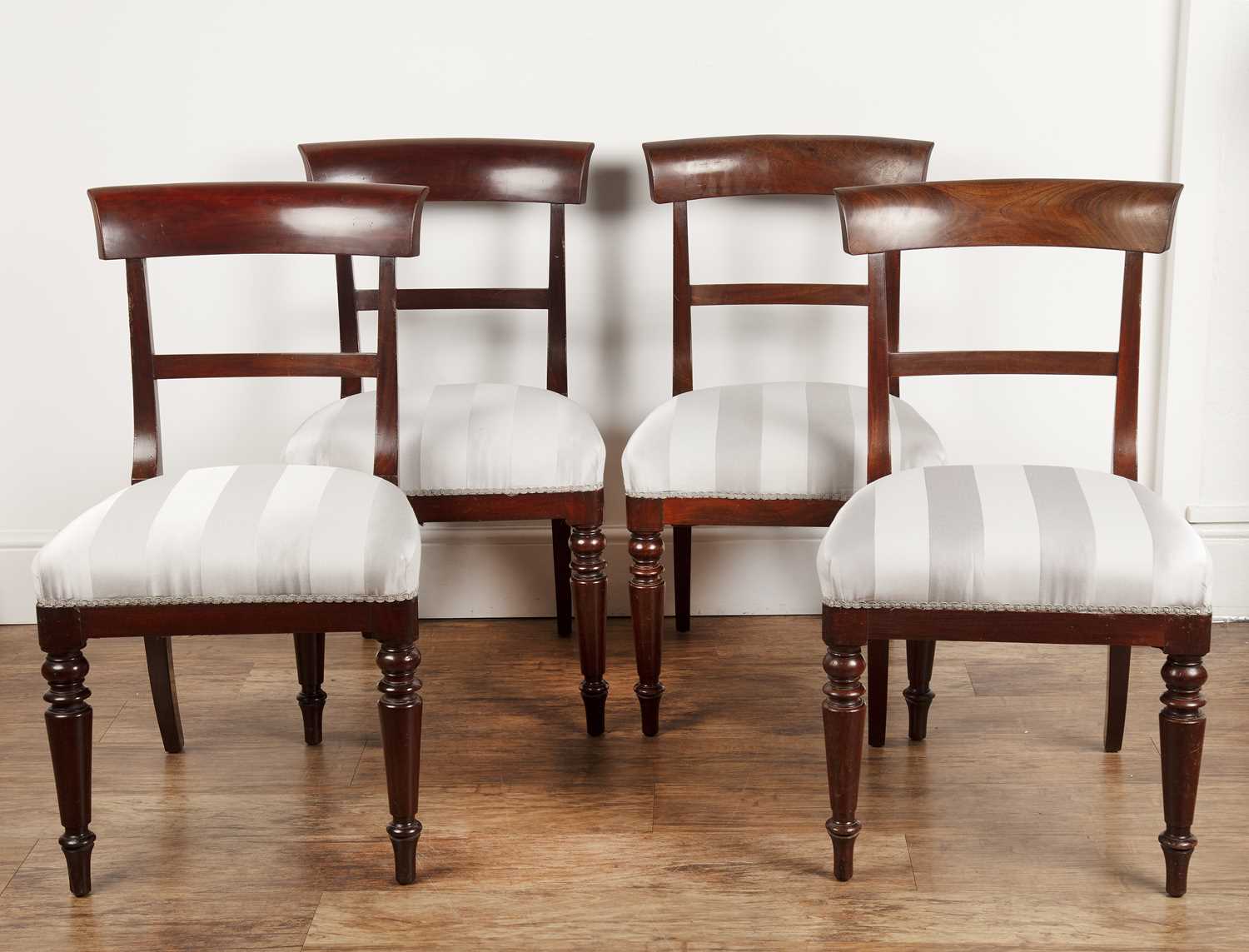 Lot 33 - Set of four mahogany Gillows dining chairs...