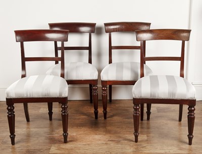 Lot 33 - Set of four mahogany Gillows dining chairs...