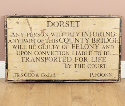 Lot 1373 - A decorative sign