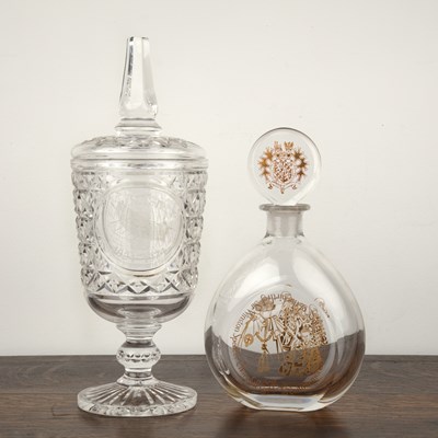 Lot 363 - Orrefors glass Churchill centenary decanter,...