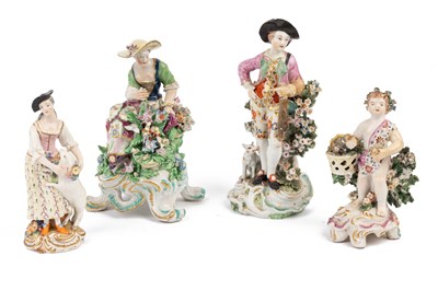 Lot 291 - A collection of four early 19th century Derby figurines