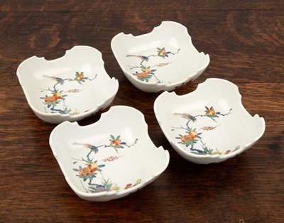 Lot 370 - Four kakiemon square porcelain dishes Japanese,...