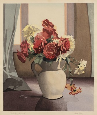 Lot 19 - Eric Slater (1896-1963) 'Chrysanthemums',...