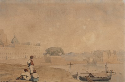 Lot 416 - Auguste Leloir (1809-1892) Fishermen with...