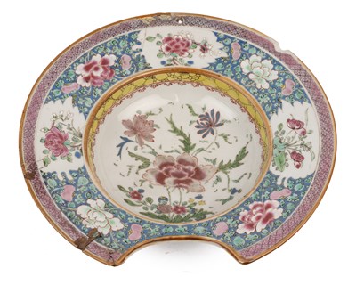 Lot 1194 - A Chinese porcelain barber's bowl