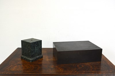 Lot 379 - Marble sculpture plinth of square form, 12.5cm...