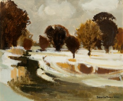 Lot 533 - Donald McIntyre (1923-2009) 'Winter River',...