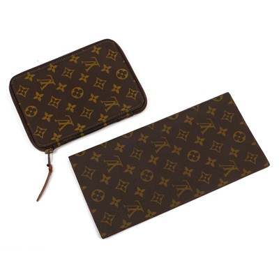 Lot 510 - Two Louis Vuitton vintage travel pouches in...