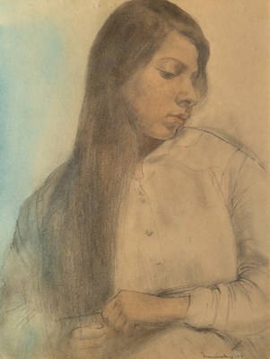 Lot 314 - Bernard Meninsky (1891-1950) Portrait of a...