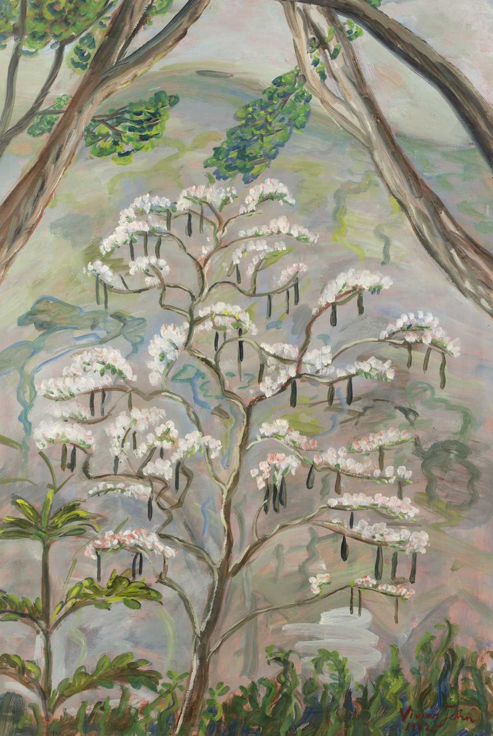 Lot 266 - Vivien John (1915-1994) A tree in blossom,...