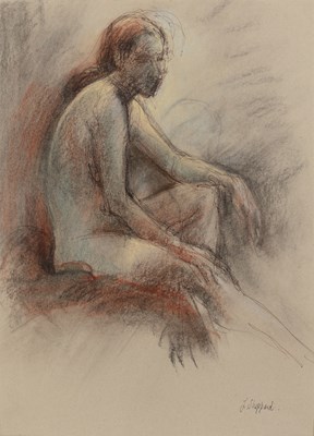 Lot 380 - J Sheppard (20th century) Seated nude, signed,...