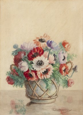 Lot 381 - Kathleen Marescaux (1868-1944) Anemones,...