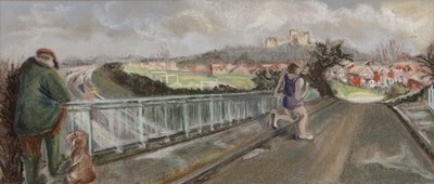Lot 388 - Sarah Spencer (b.1965) 'Larkey Lane', charcoal,...