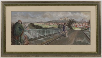 Lot 388 - Sarah Spencer (b.1965) 'Larkey Lane', charcoal,...