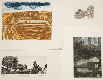 Lot 68 - Sally McLaren (b. 1936) 'Stubble Fields',...