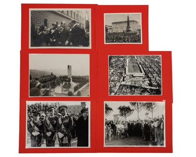 Lot 91 - An old facsimile WWII letter from Mussolini, photographs, and a further letter