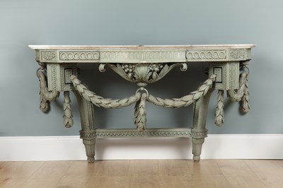 Lot 13 - A 19th century French painted-pine console table