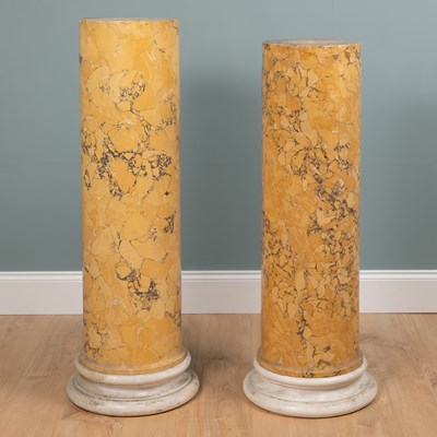 Lot 6 - Two 19th century Italian scagliola columns