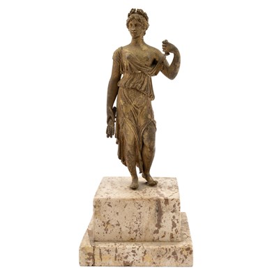 Lot 1 - A 19th century Italian Grand Tour Neoclassical gilded bronze statue of a maiden