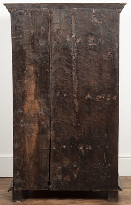 Lot 80 - Oak 17th Century style cupboard with carved...