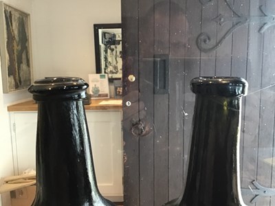 Lot 484 - Two 18th Century sealed wine bottles one...
