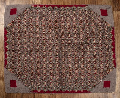 Lot 55A - Polychrome textured wool rug the corners...