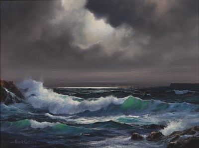 Lot 499 - Peter Cosslett (1927-2012) Moonlit seascape,...