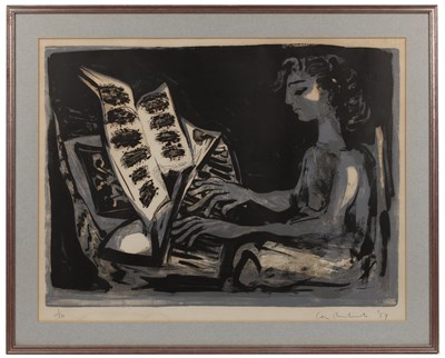 Lot 105 - Ceri Richards (1903-1971) The Pianist, signed,...
