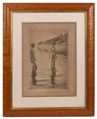 Lot 31 - Anders Leonard Zorn (1860-1920) The bathers in...