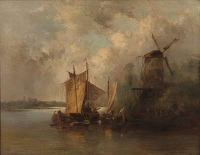 Lot 137 - English school (19th century) Sailing boats by...