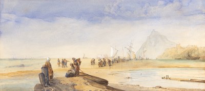 Lot 140 - John Francis Salmon (1803-1886) Coastal scene...