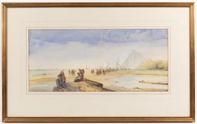 Lot 474 - John Francis Salmon (1803-1886) Coastal scene...
