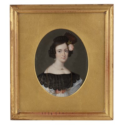 Lot 557 - Étienne F. Mulnier (1783-1854) Portrait of a...