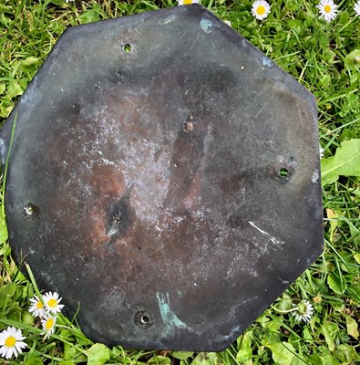 Lot 1380 - A bronze sundial plate