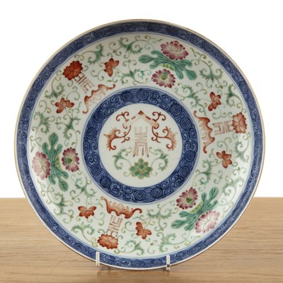 Lot 96 - Blue and white and doucai porcelain dish...