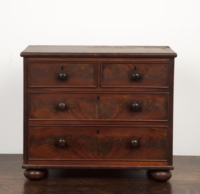 Lot 476 - Mahogany miniature chest of drawers Victorian,...