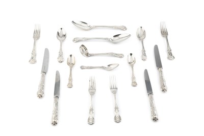 Lot 672 - A service of 19th century silver King's...