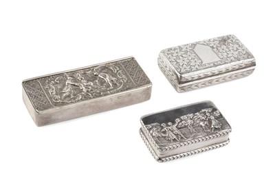 Lot 532 - A late Victorian silver rectangular snuff box,...