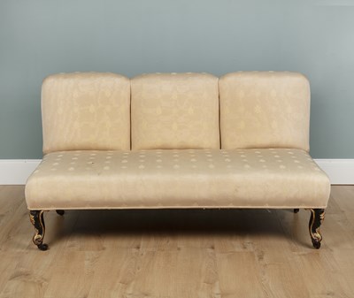 Lot 89 - A 19th century cream upholstered sofa