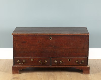 Lot 474 - A late Georgian oak mule chest