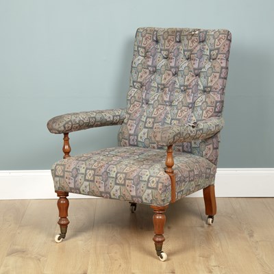 Lot 100 - A Victorian open armchair