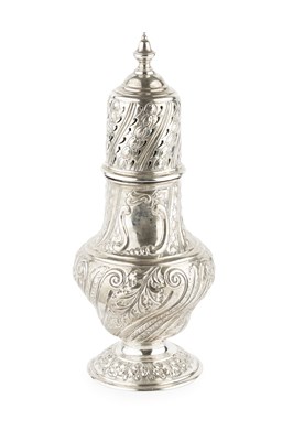 Lot 253 - A late Victorian silver large sugar castor, of...