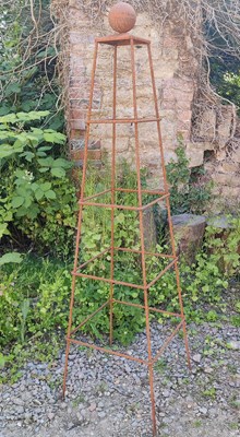 Lot 1360 - A wrought iron plant support