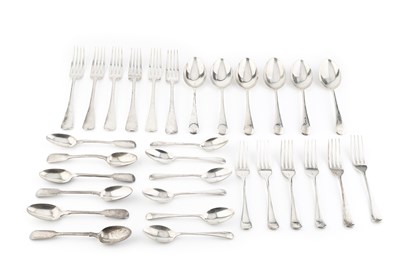 Lot 648 - A service of silver old English pattern...