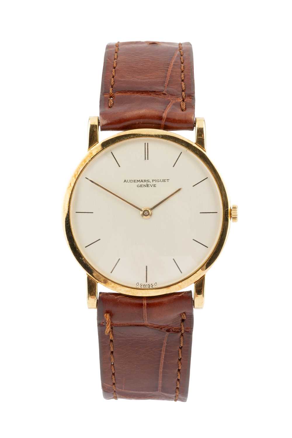 Lot 346 - An 18ct gold dress watch by Audemars Piguet,...