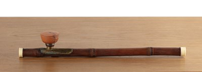 Lot 396 - Cane opium pipe Singapore, mid 20th Century...