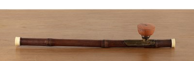 Lot 396 - Cane opium pipe Singapore, mid 20th Century...