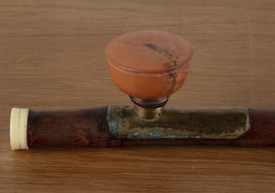 Lot 396 - Cane opium pipe Singapore, mid 20th Century...