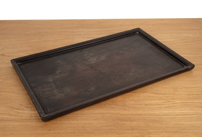 Lot 400 - Wumu (ebony) rectangular opium tray Chinese,...